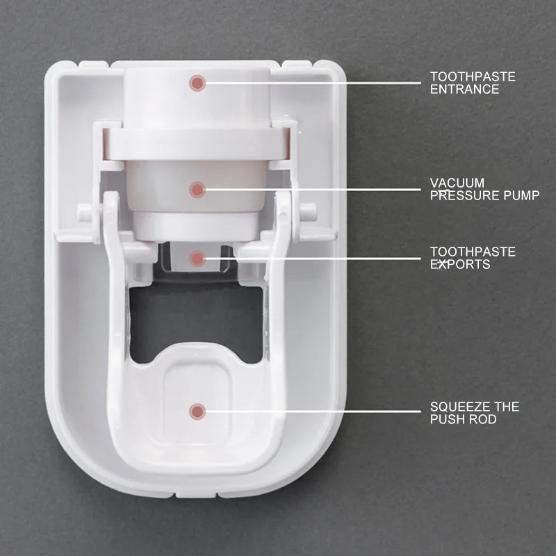 Distributeur Automatique de Dentifrice Mural - Accessoire de Salle de Bains Pratique et Créatif